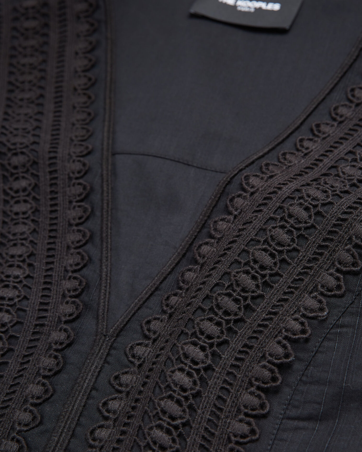 Top ajusté noir coton manches courtes, BLACK, hi-res image number null