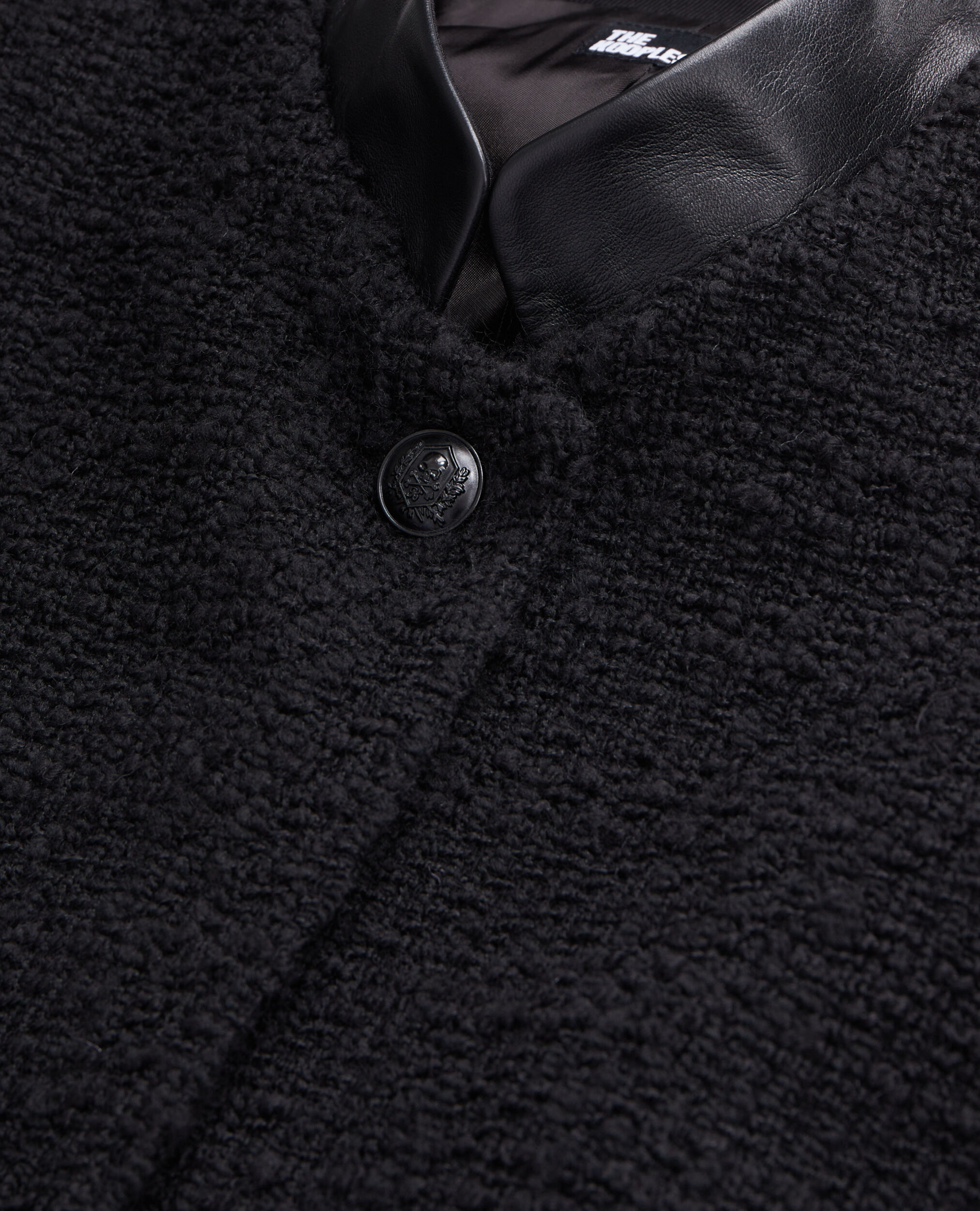 Veste courte noire en tweed, BLACK, hi-res image number null