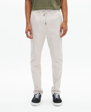 The Kooples H LIGHT GREY straight gray cotton pants
