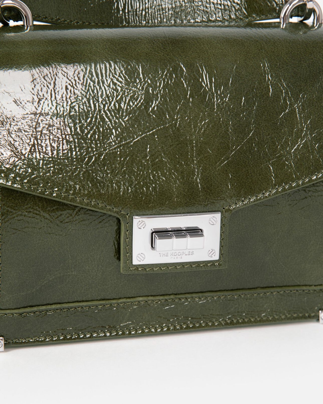 The Kooples FEMME OLIVE sac emily small en cuir vert