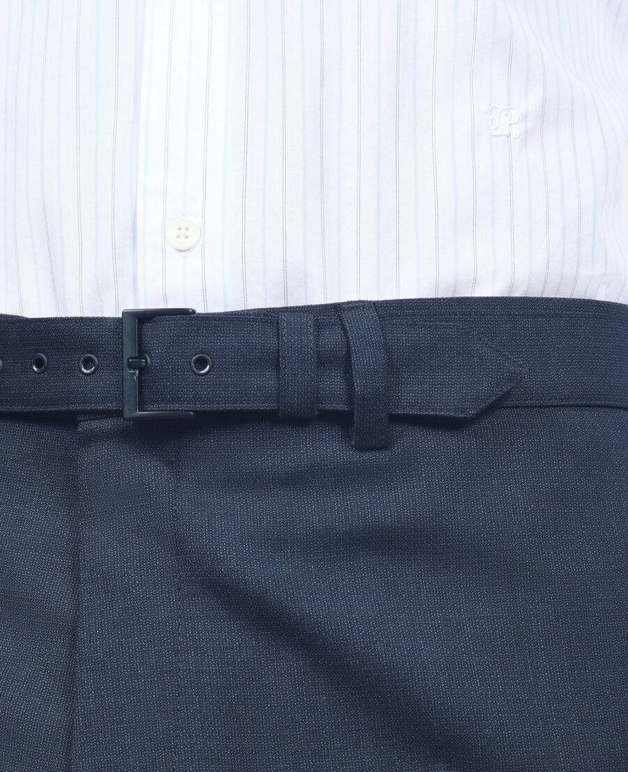 The Kooples HOMME NAVY pantalon de costume en laine bleu marine