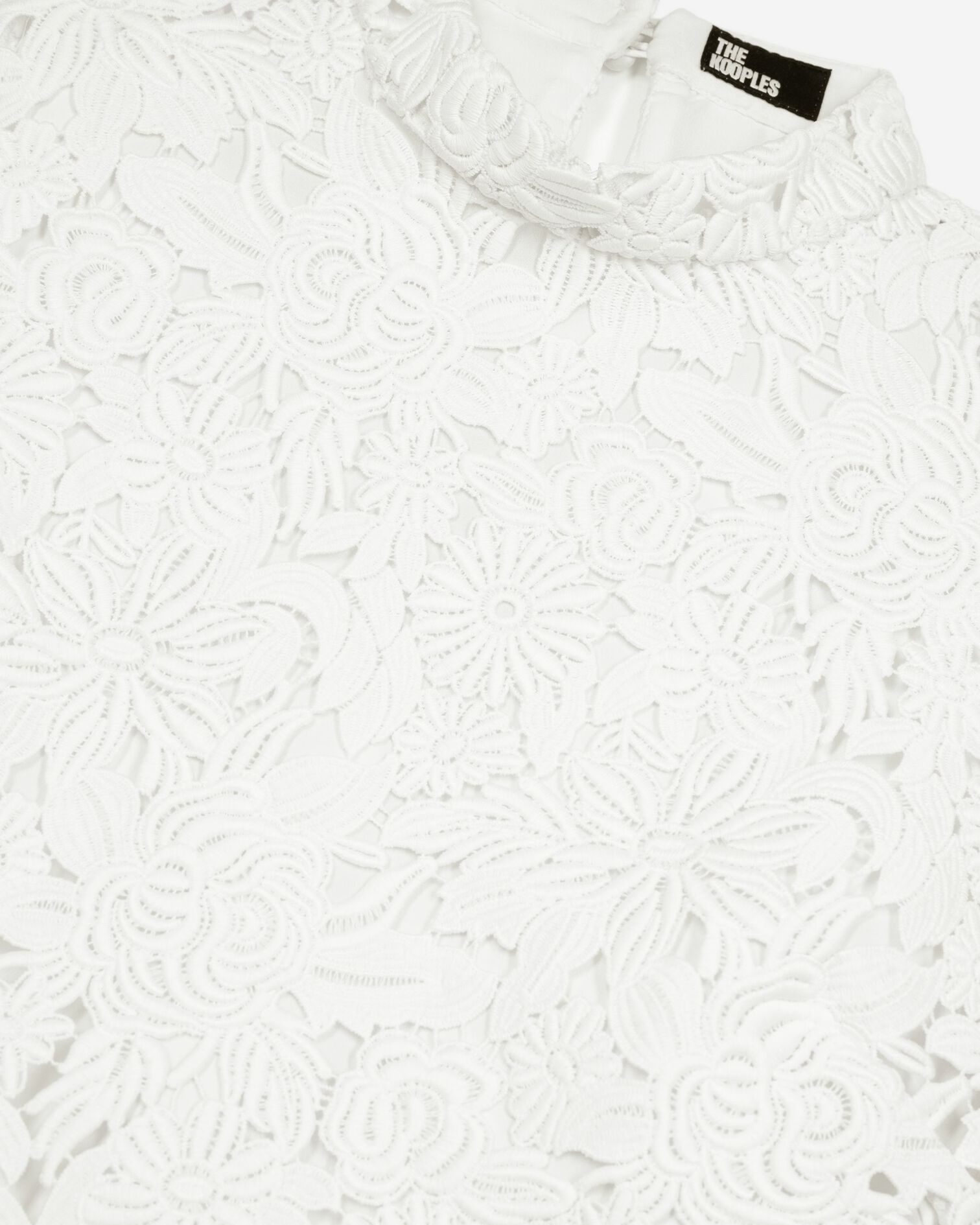 Ecru floral lace top, ECRU, hi-res image number null