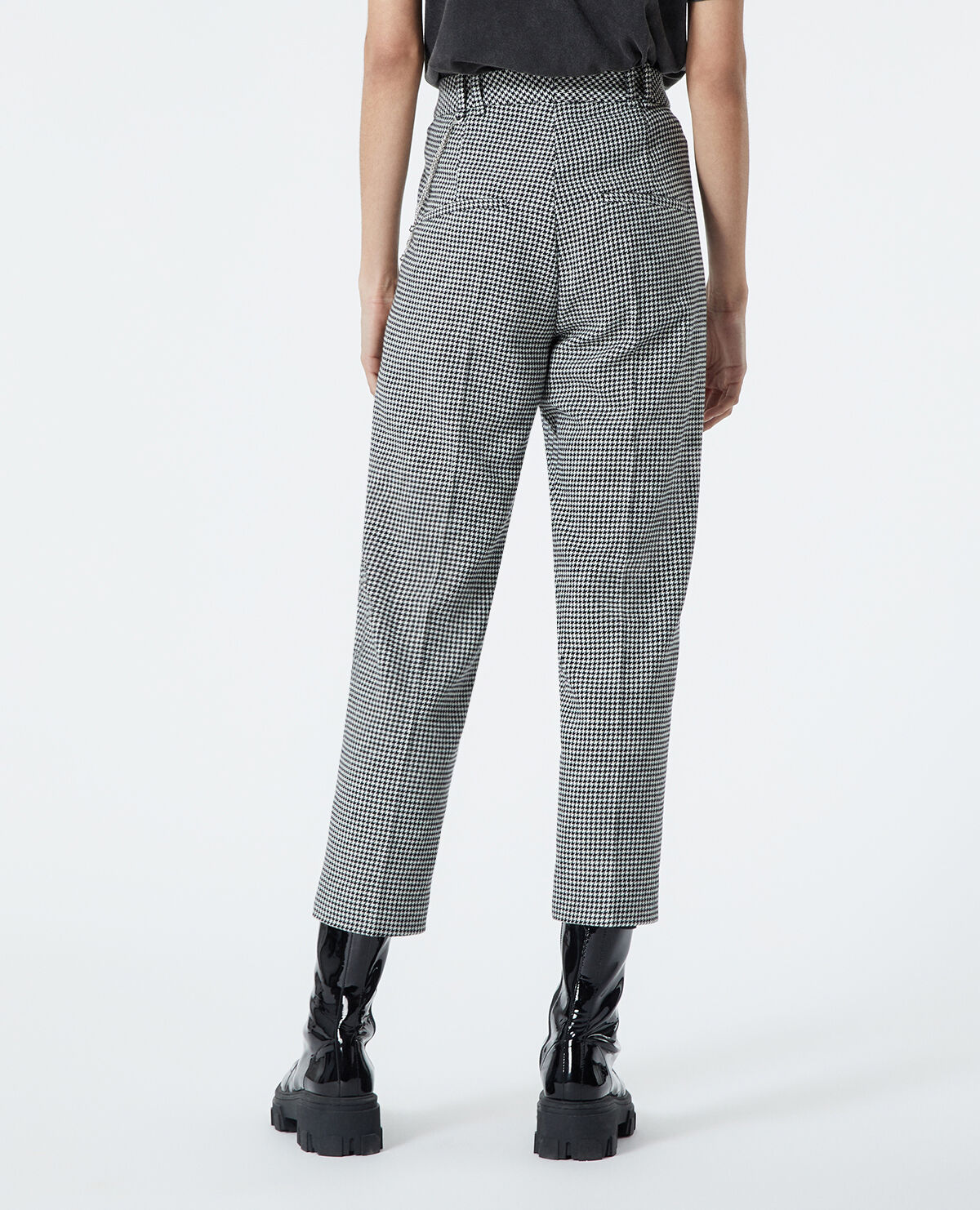 Pantalon pied de on sale poule femme zara