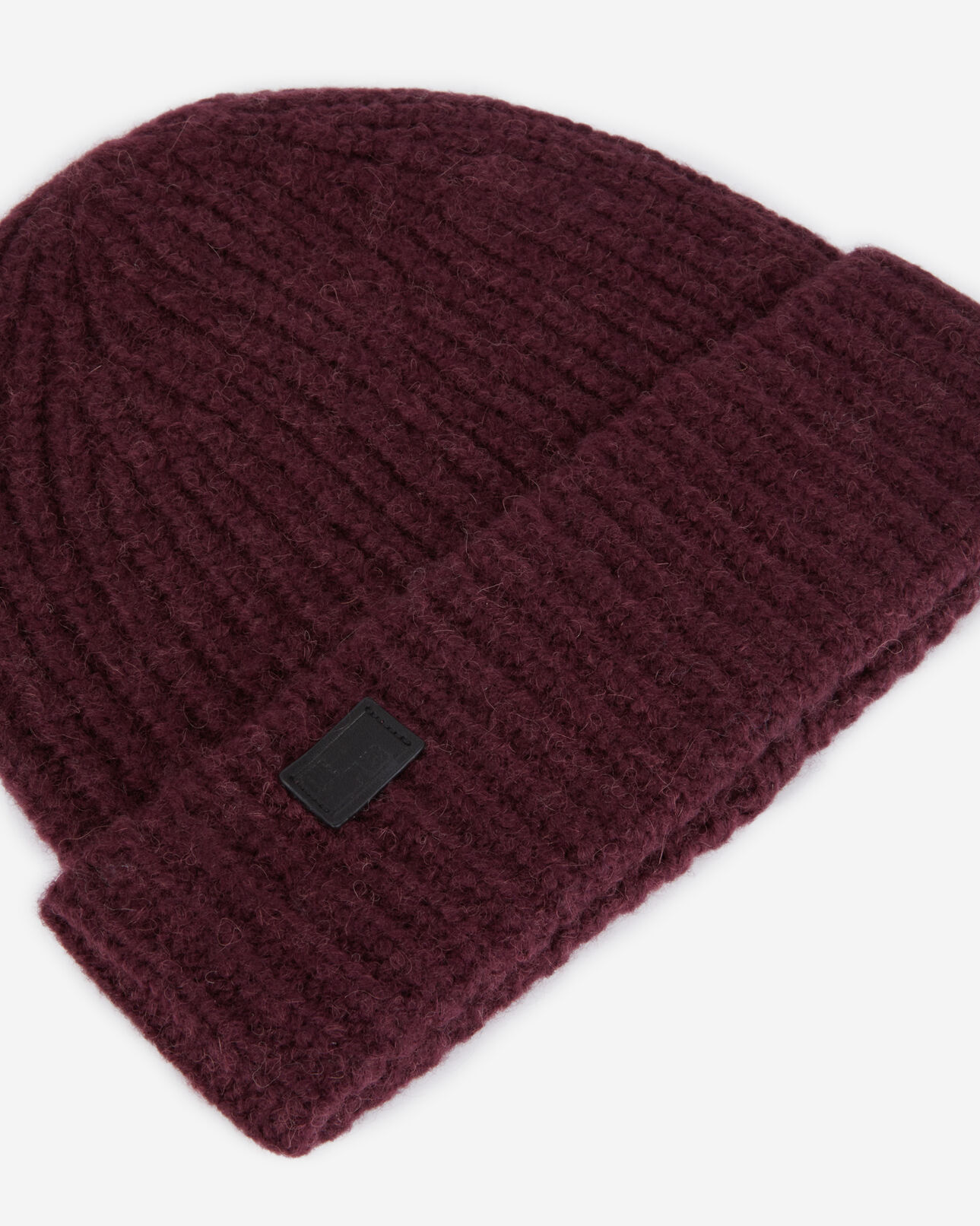 The Kooples WOMEN BURGUNDY burgundy ribbed wool-blend beanie