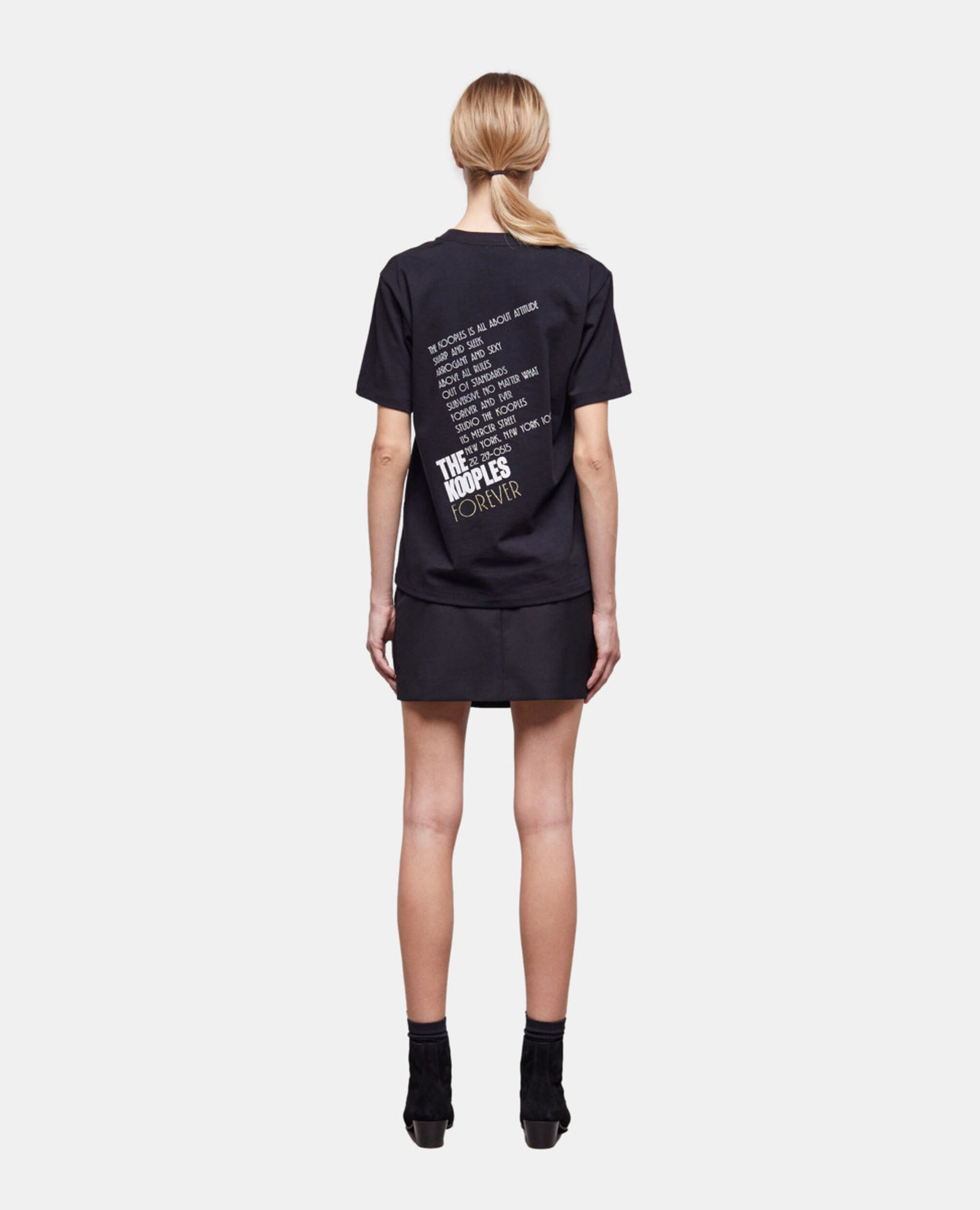 T-shirt with a tiger screen print, BLACK-ANTIC GOLD, hi-res image number null