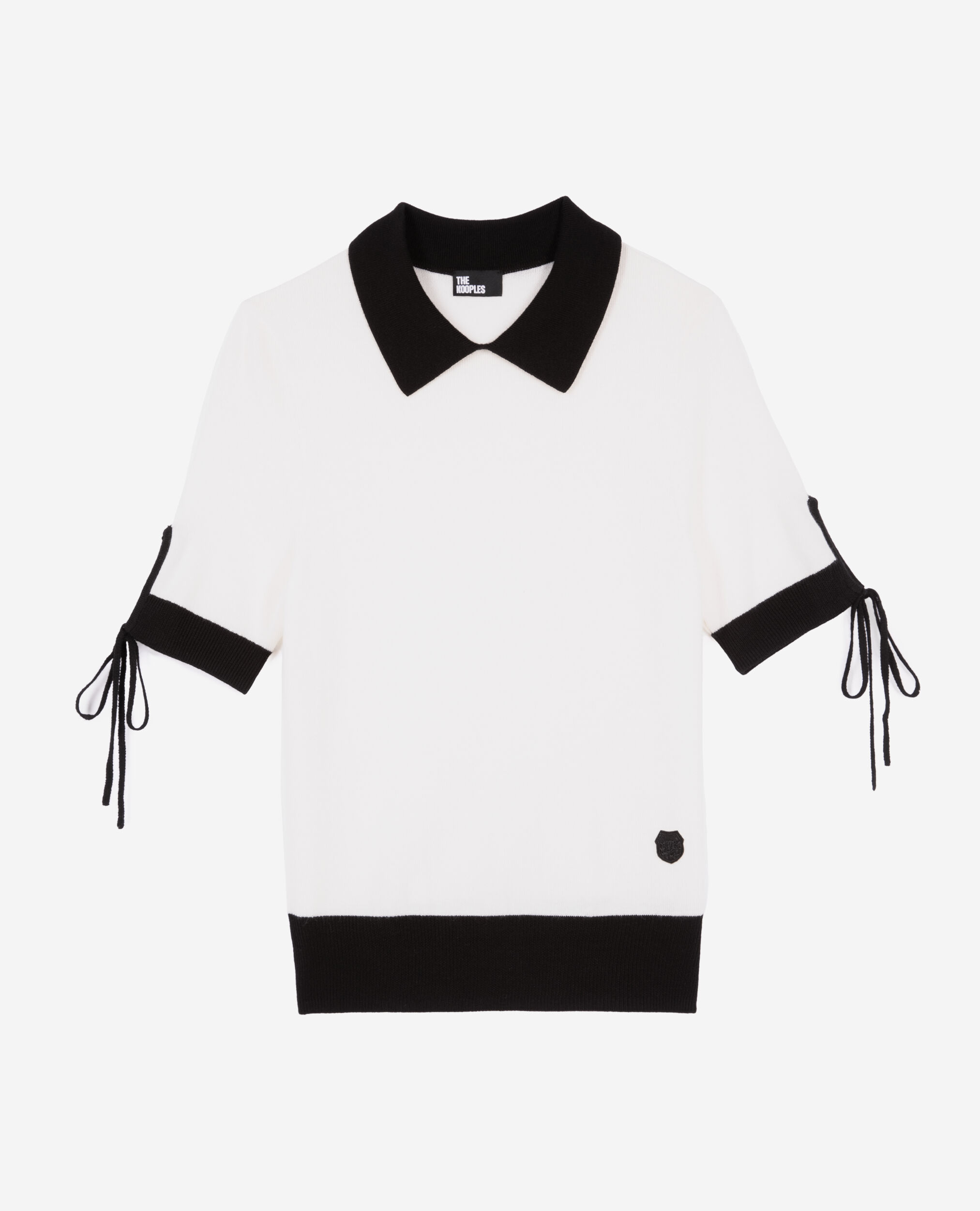 Women's Ecru short-sleeved sweater | The Kooples US