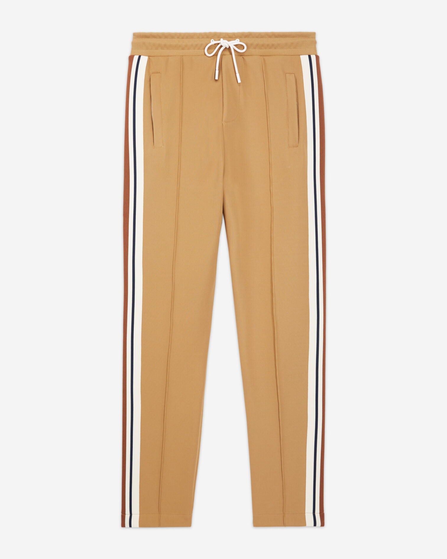 Camel joggers with side zippers and stripes, CAMEL, hi-res image number null