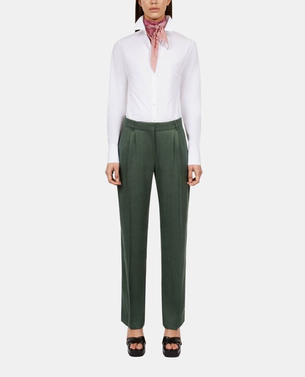 The Kooples F WOOD KAKI green suit trousers
