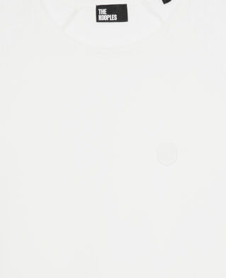 The Kooples FEMME ECRU t-shirt avec manches en dentelle blanc