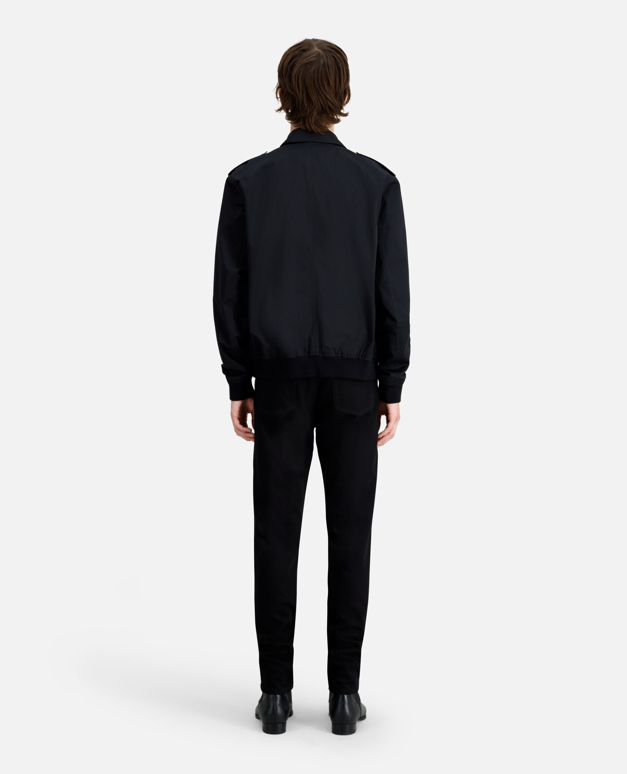Schwarze Jacke aus Baumwolle, BLACK, hi-res image number null