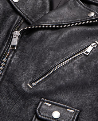 The Kooples HERREN BLACK schwarze bikerjacke aus leder