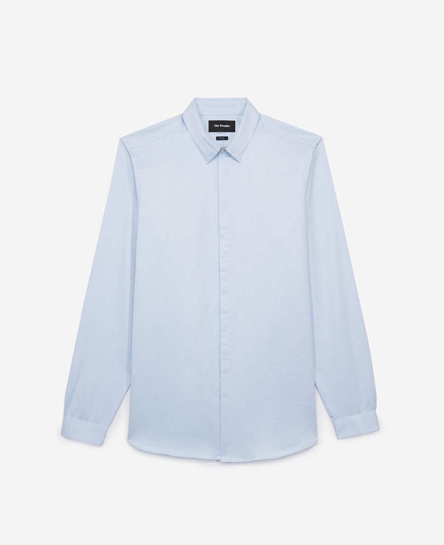 The Kooples HOMME BLUE chemise bleue col classique  coupe ajustée
