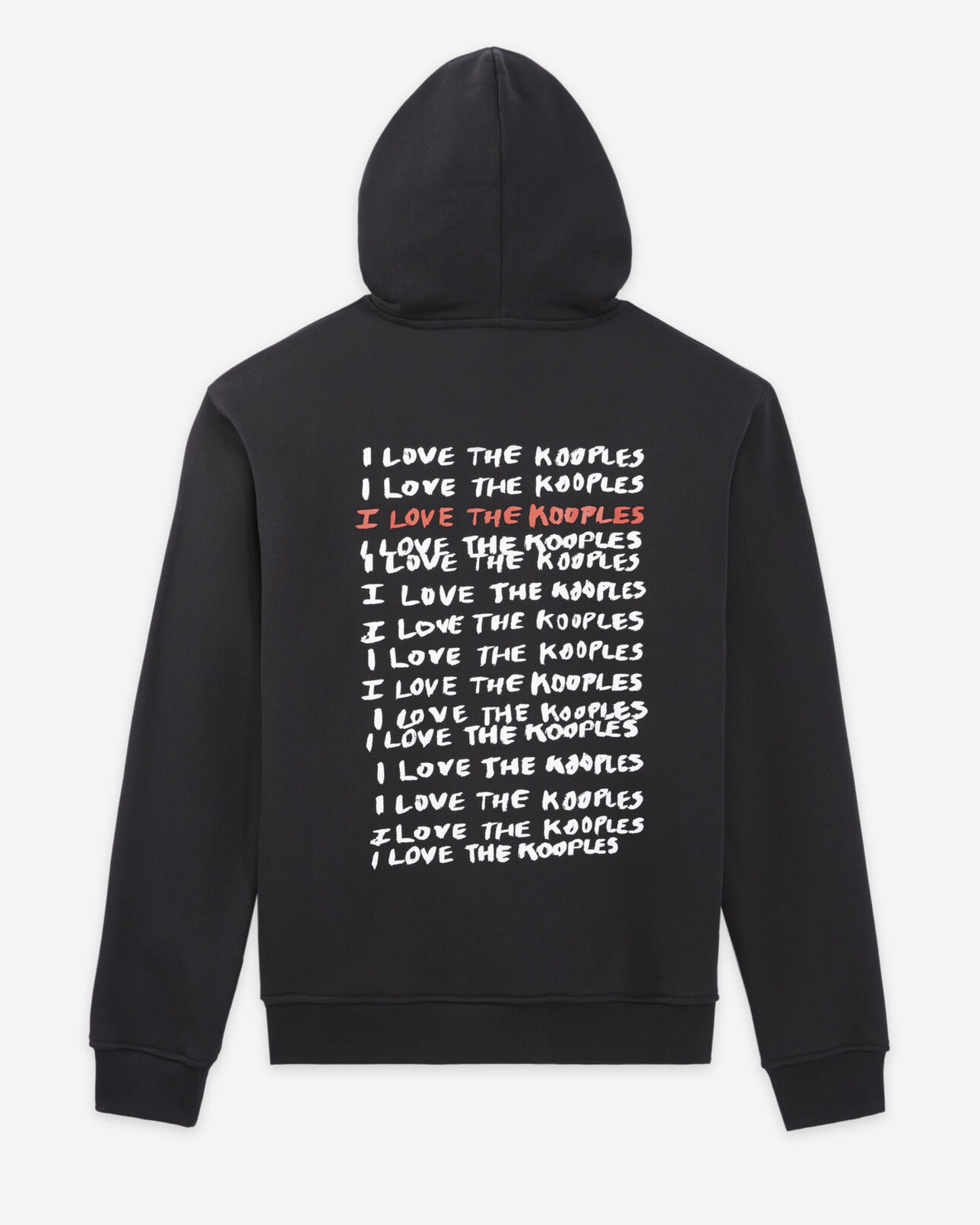 The Kooples HOMME BLACK sweat coton noir motif love the kooples