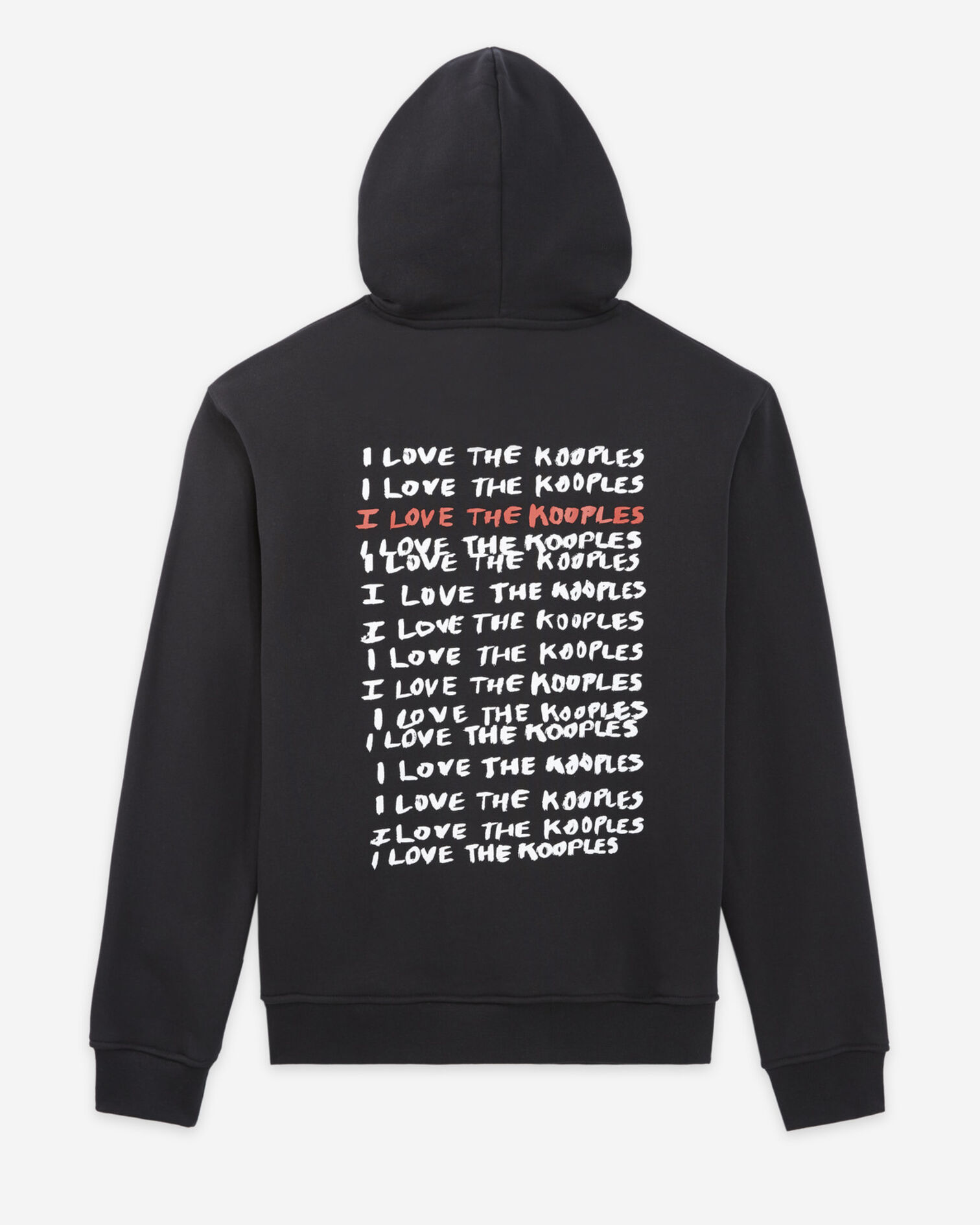 Sweat coton noir motif Love The Kooples, BLACK, hi-res image number null