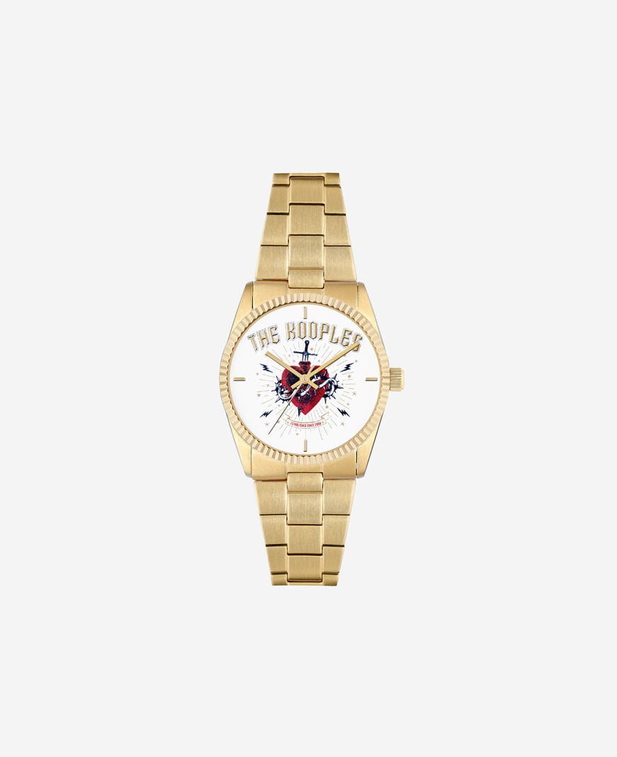 The Kooples MIXED GOLD gold heart - dagger watch