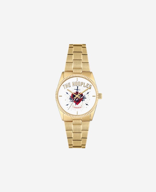 The Kooples MIXED GOLD gold heart - dagger watch