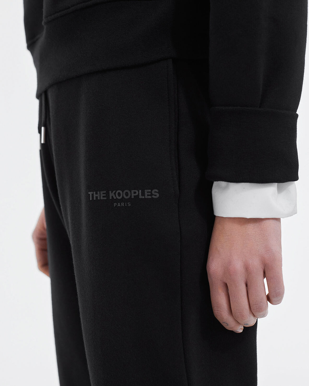 The Kooples FEMME BLACK jogging noir coupe droite