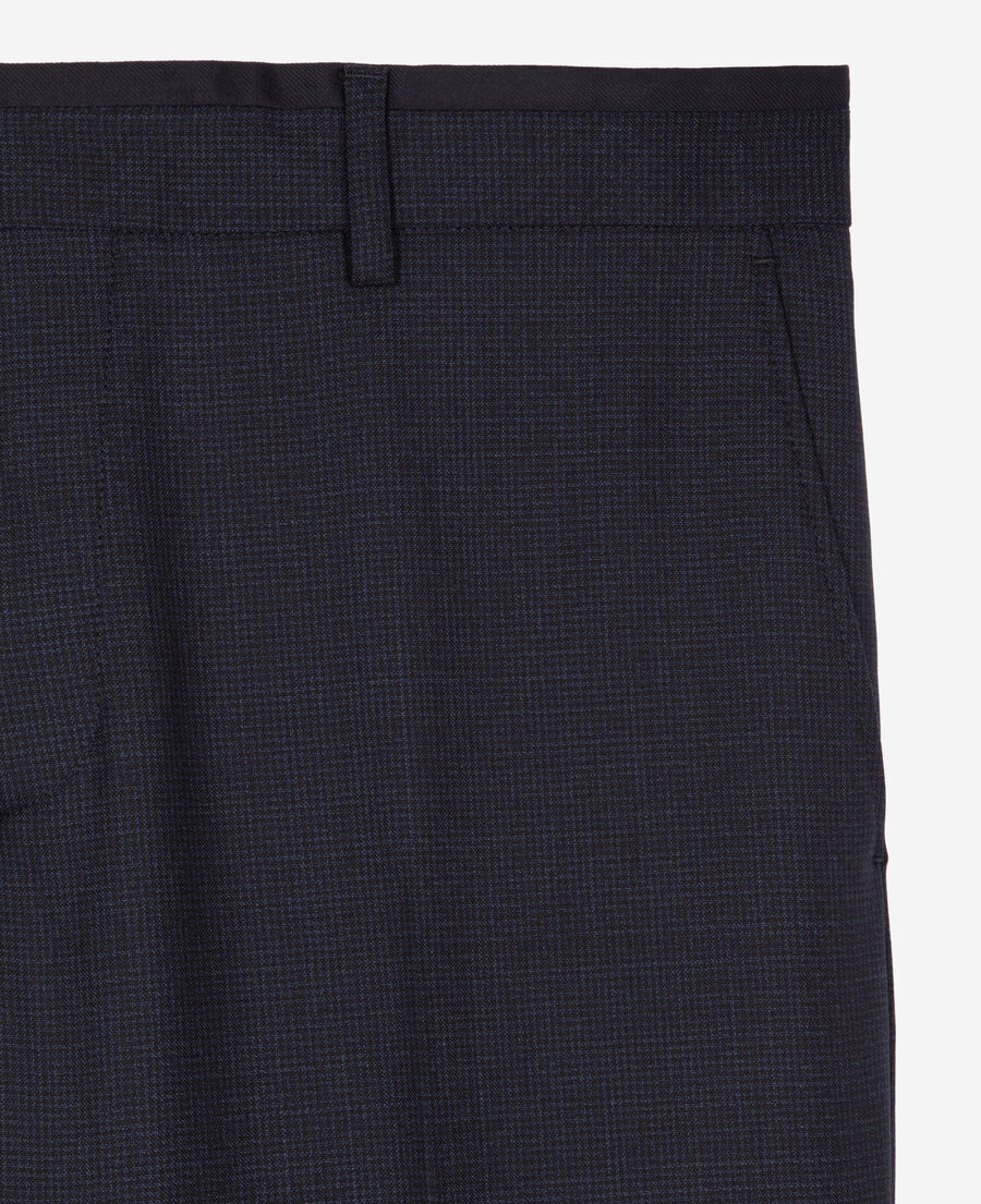 The Kooples HOMME NAVY pantalon de costume pied de puce bleu