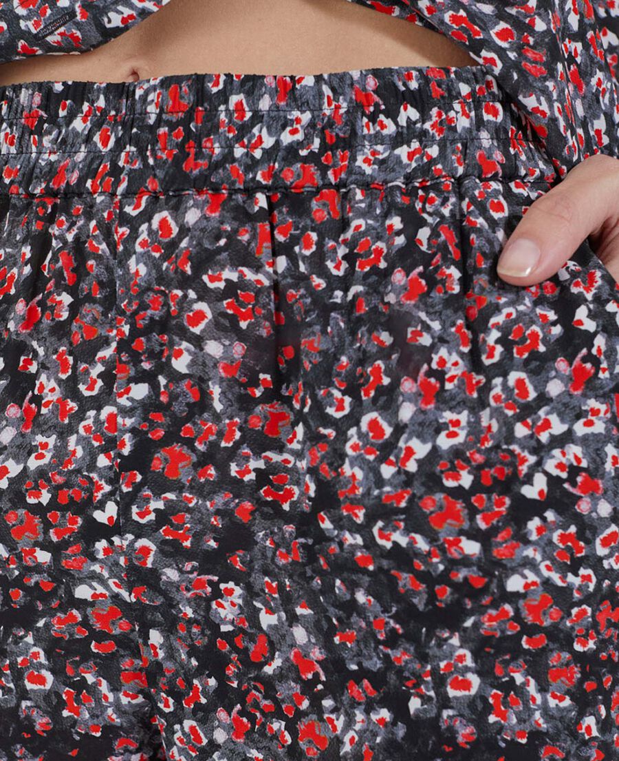 The Kooples F BLACK - RED straight printed pants