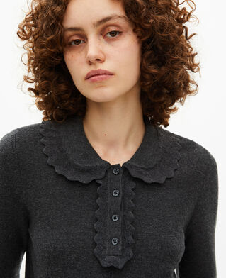 The Kooples FEMME BLACK pull col claudine noir