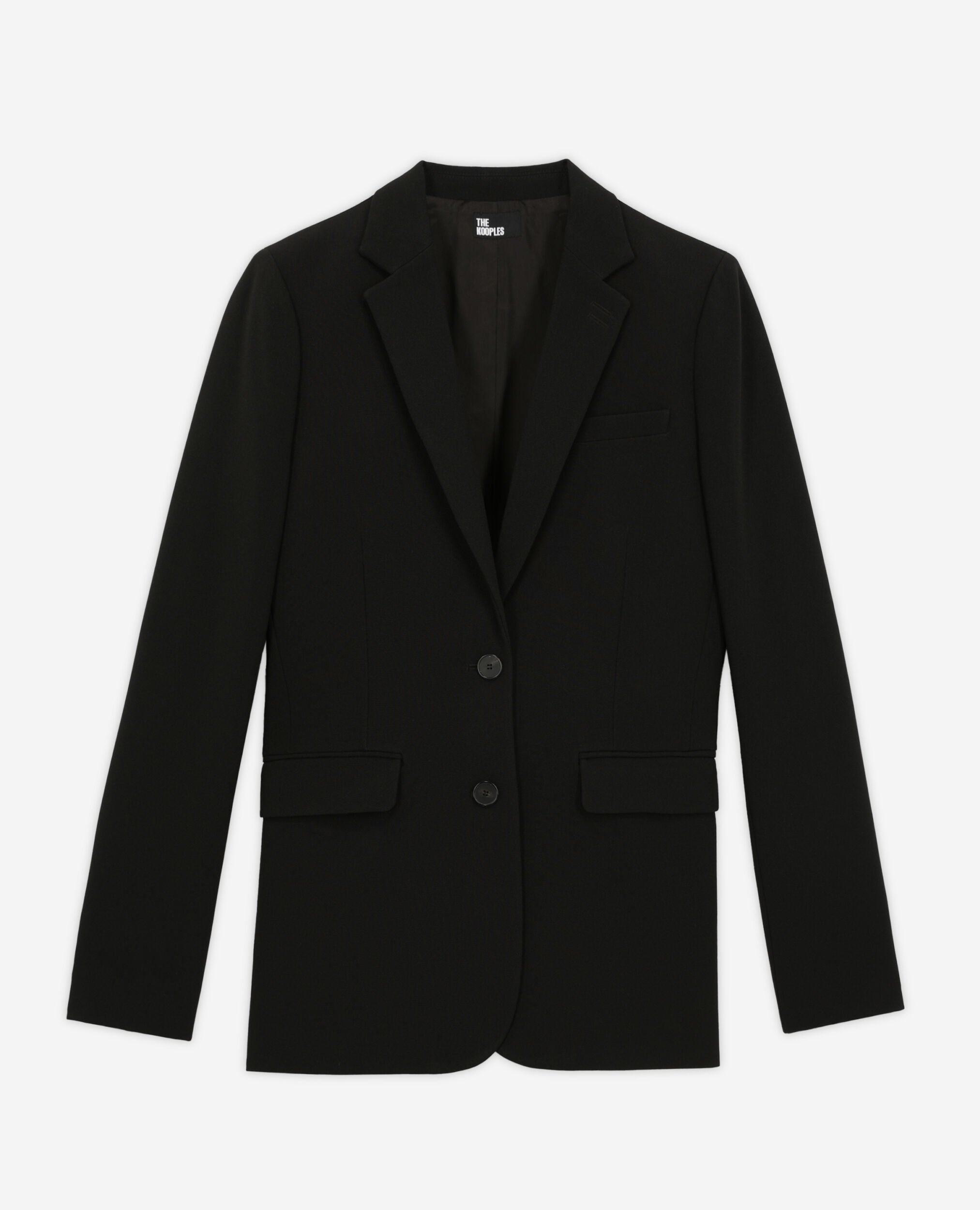Veste tailleur coupe droite noire, BLACK, hi-res image number null