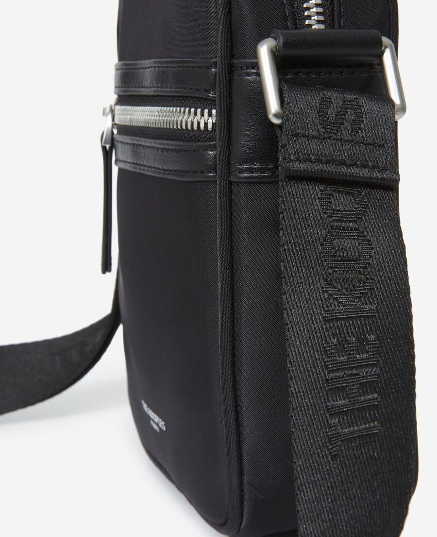 sac nylon noir à poches zippées