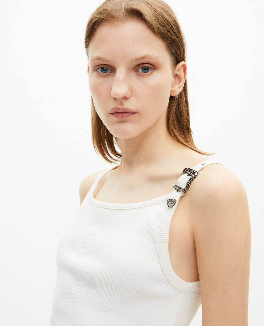 The Kooples FEMME ECRU d&eacute;bardeur c&ocirc;tel&eacute; &eacute;cru