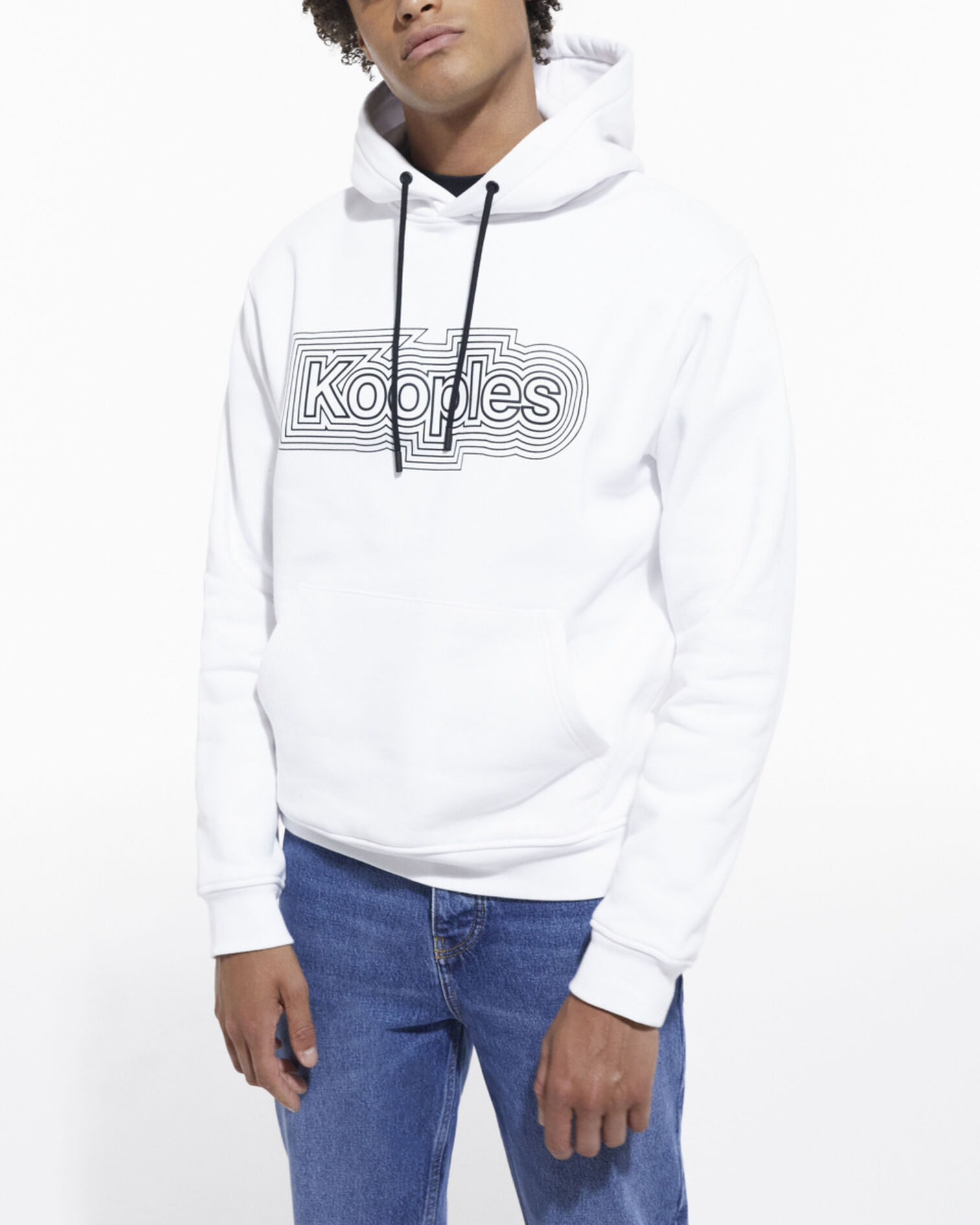 Ecru sweatshirt with screen print, SNOW WHITE, hi-res image number null