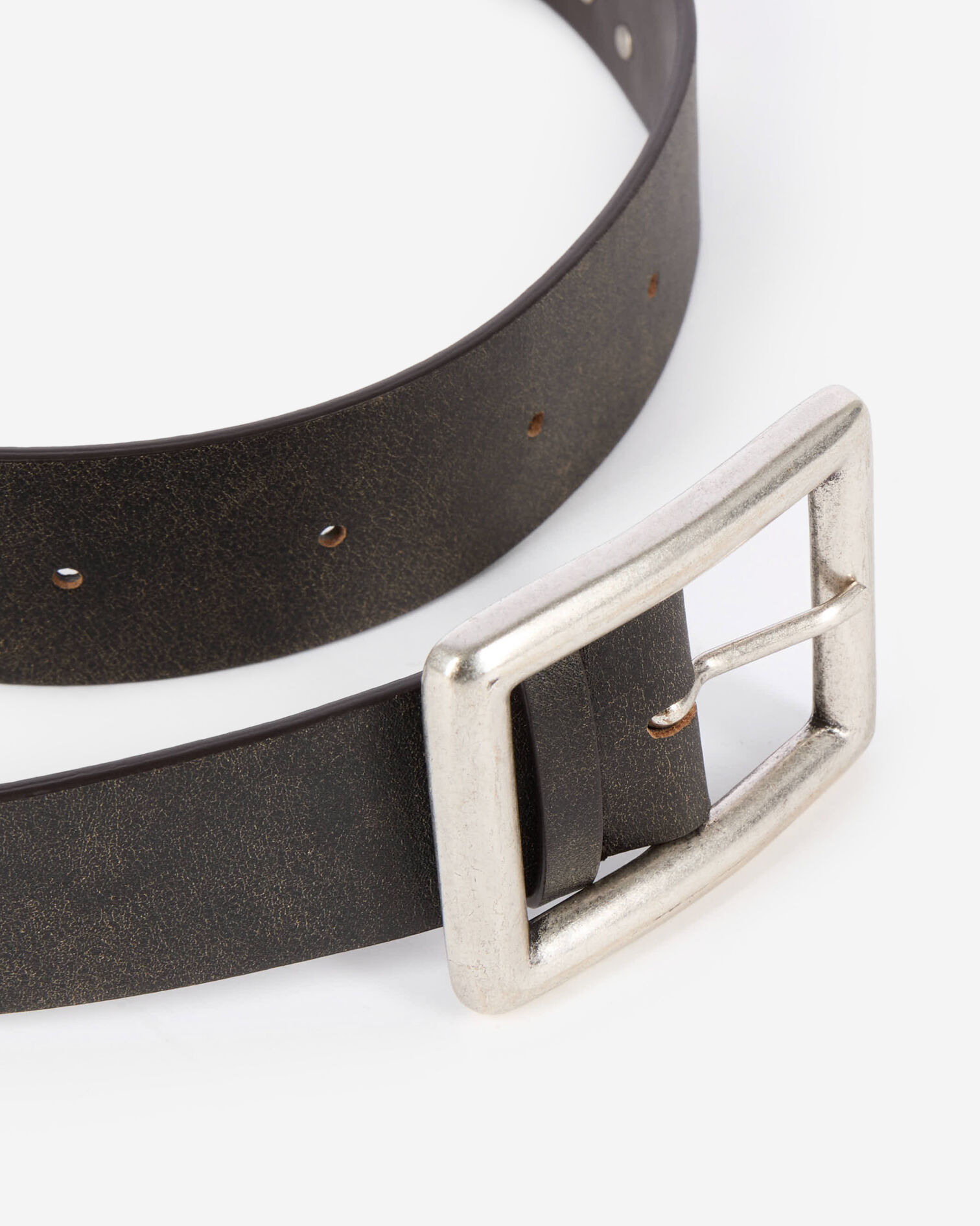 Brown studded leather belt, BROWN, hi-res image number null