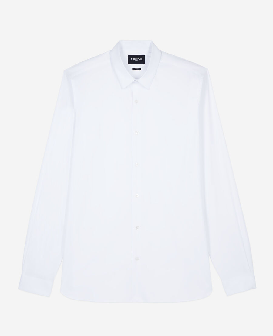 camisa formal blanca popelina