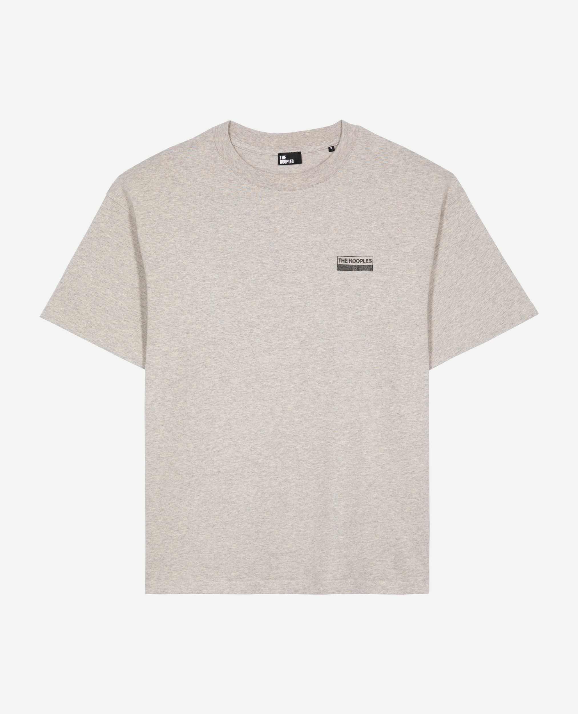 Gray screen print T-shirt, LIGHT GREY MELANGE, hi-res image number null