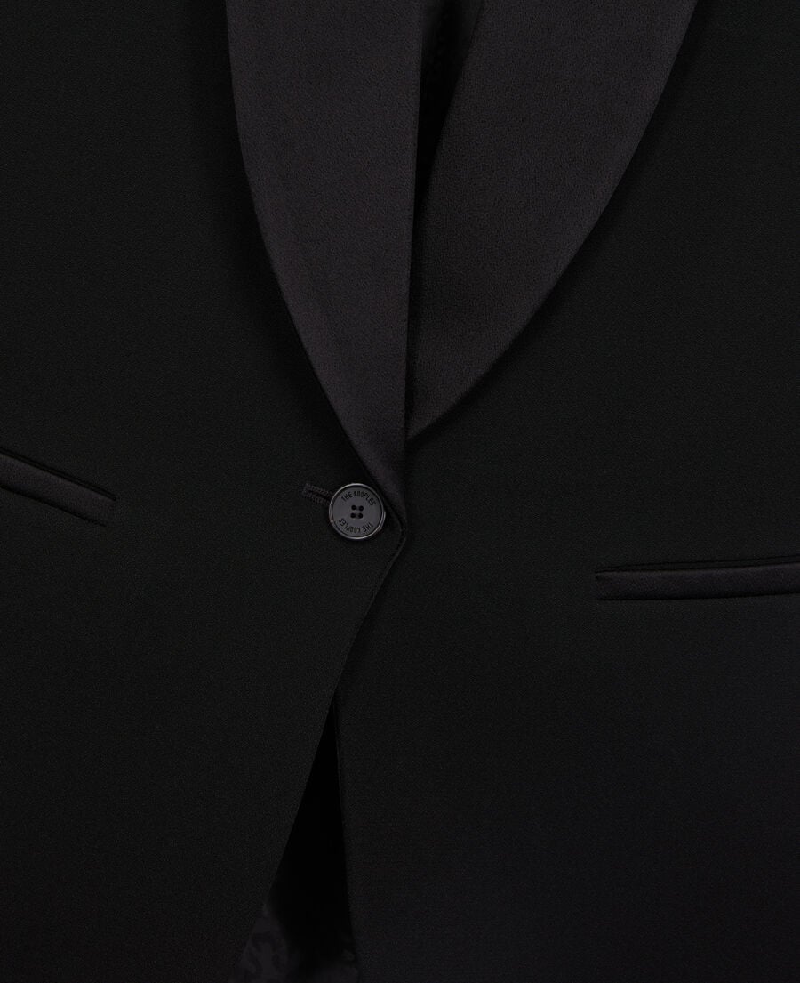 The Kooples WOMEN BLACK black crepe suit jacket