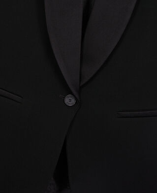 The Kooples WOMEN BLACK black crepe suit jacket