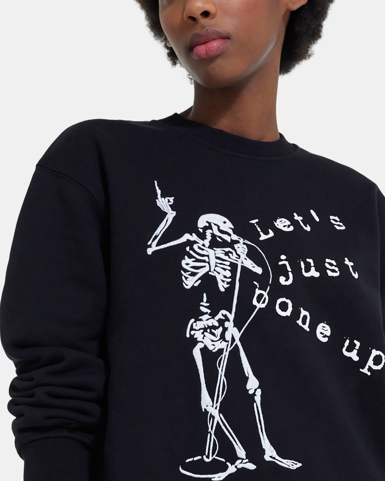 The Kooples WOMEN BLACK black screen print sweatshirt