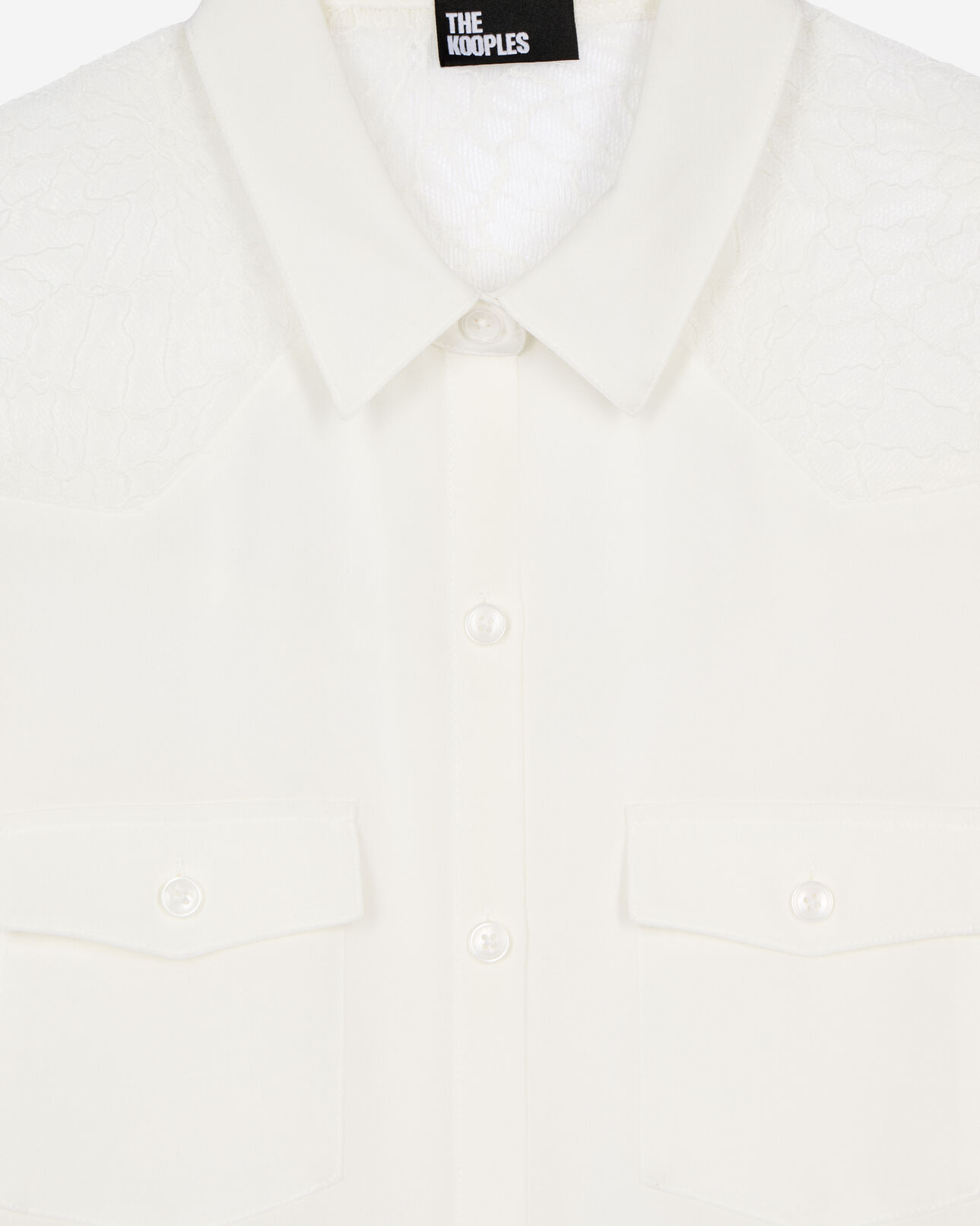 The Kooples FEMME ECRU chemise en soie écrue
