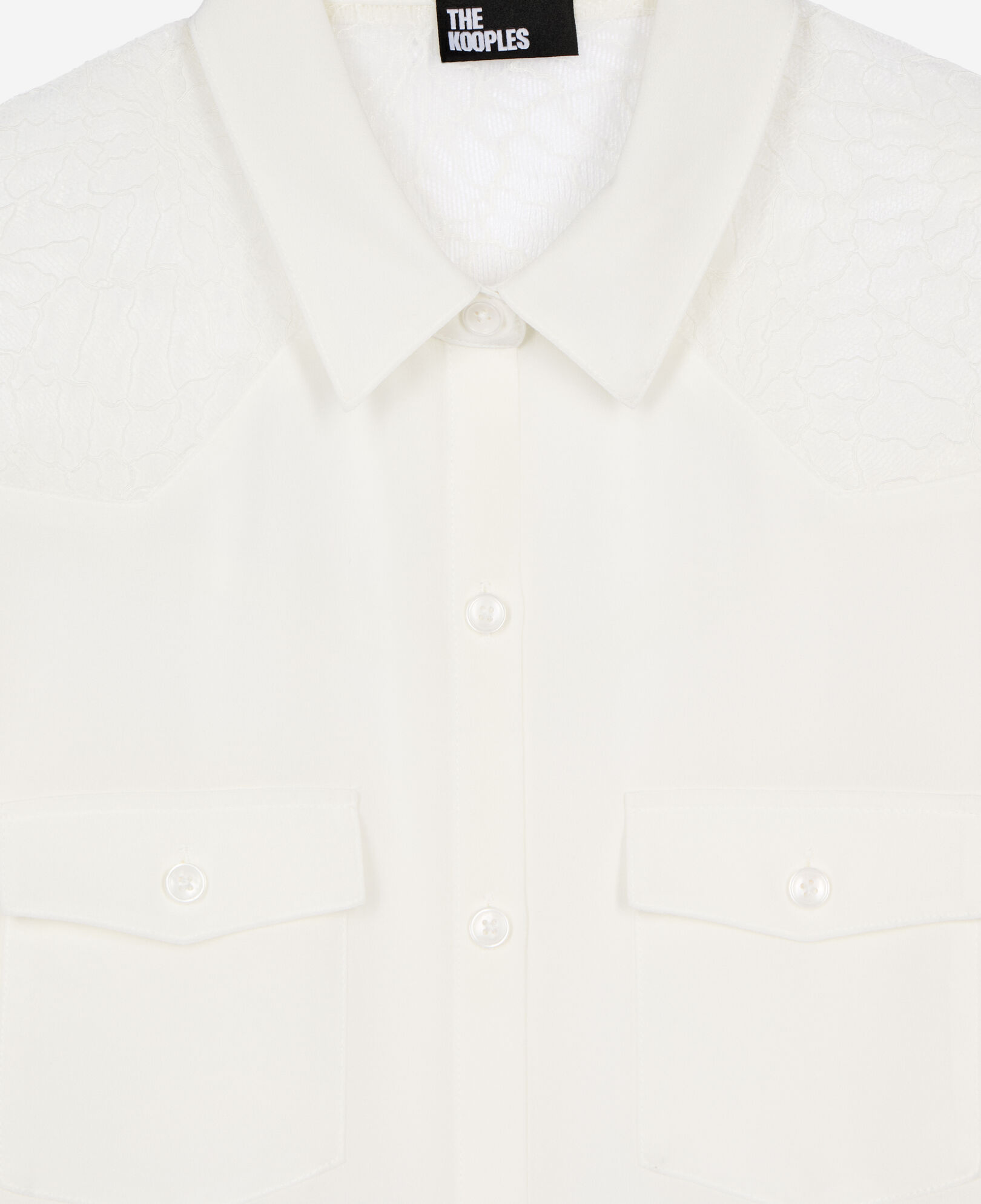 The Kooples FEMME ECRU chemise en soie écrue