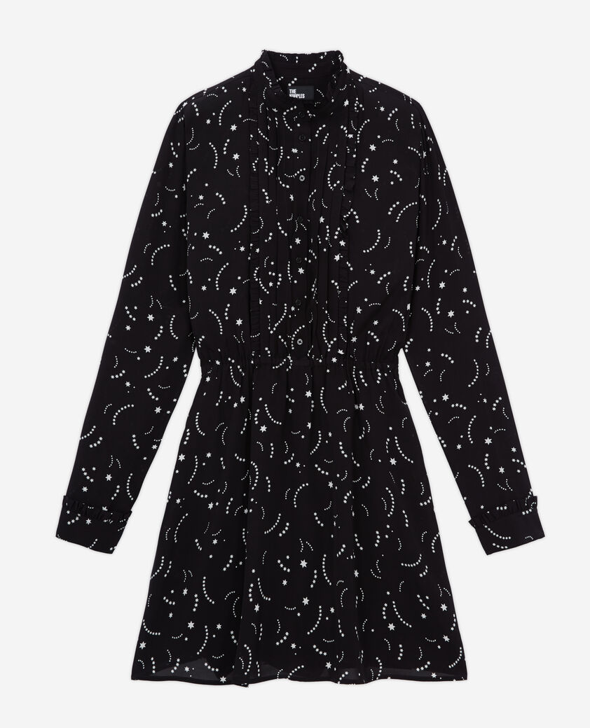 The Kooples WOMEN BLACK WHITE short printed dress