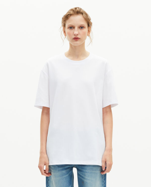 The Kooples HOMME WHITE t-shirt mixte droit uni blanc