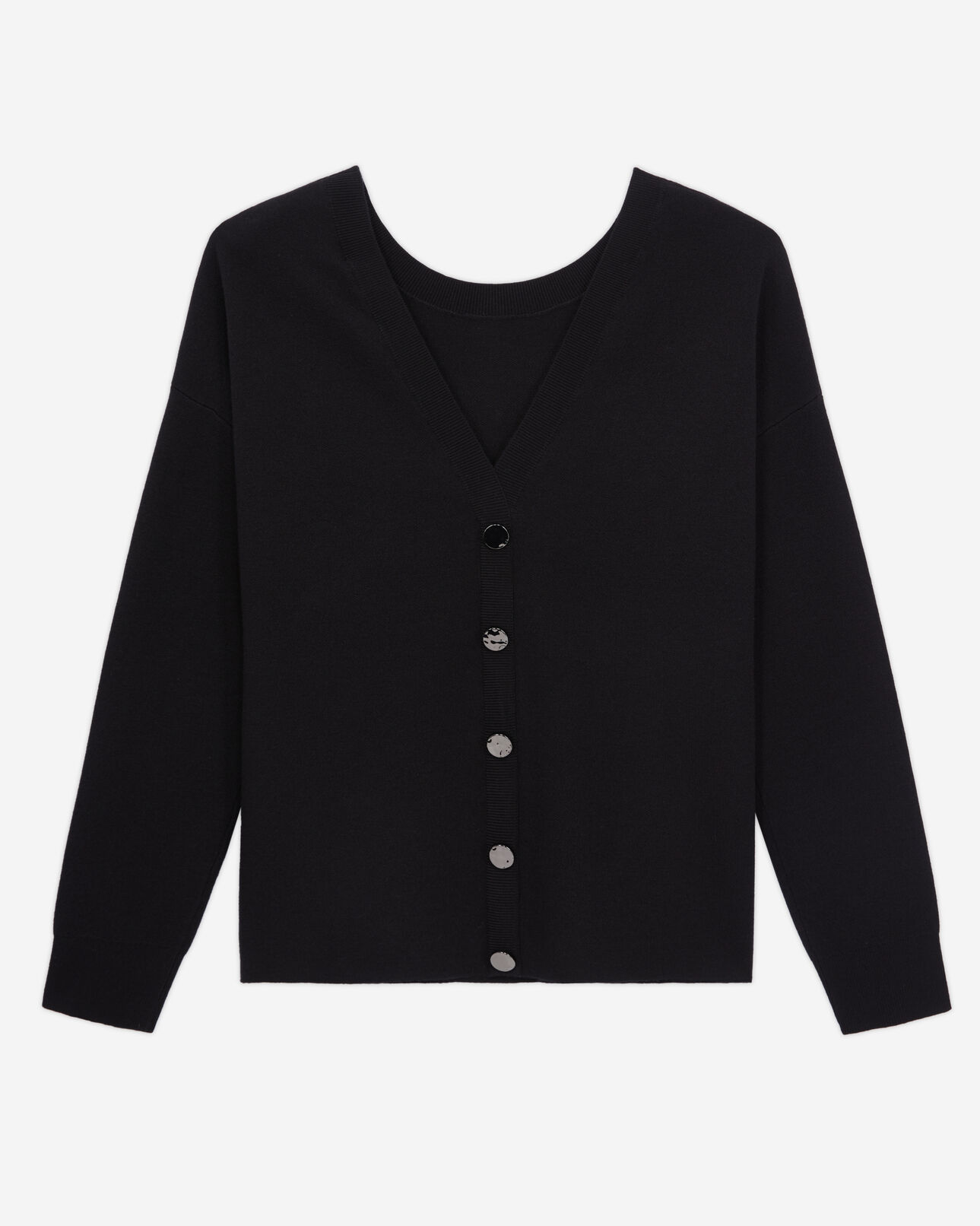 The Kooples FEMME BLACK pull avec boutonnage dans le dos