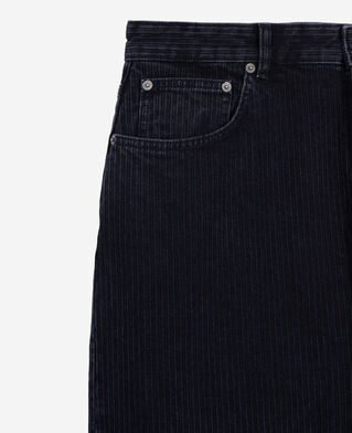 The Kooples MEN BLACK WASHED black ribbed-effect baggy jeans