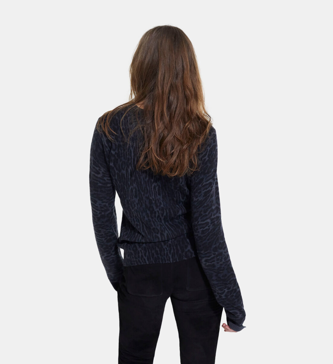 Leopard print cashmere sweater The Kooples US
