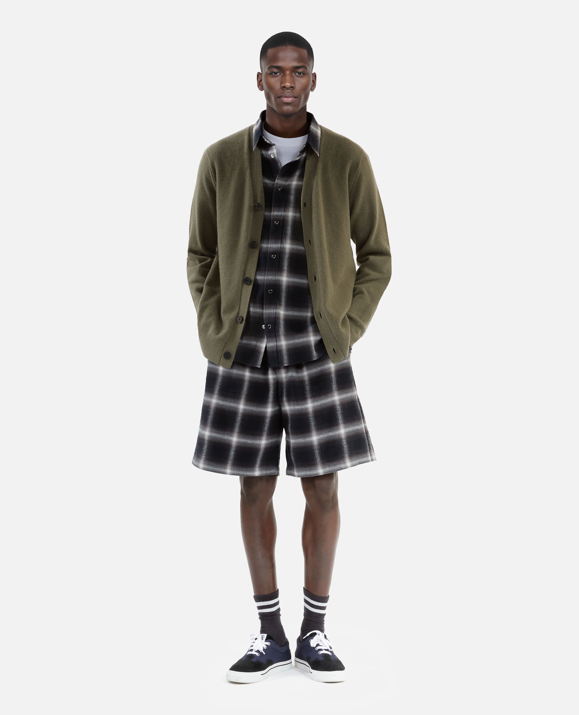 Cardigan en cachemire kaki, OLIVE KAKI, hi-res image number null