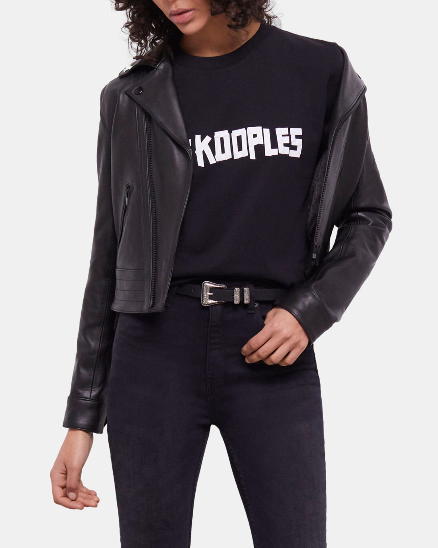 Black T-shirt with logo, BLACK, hi-res image number null
