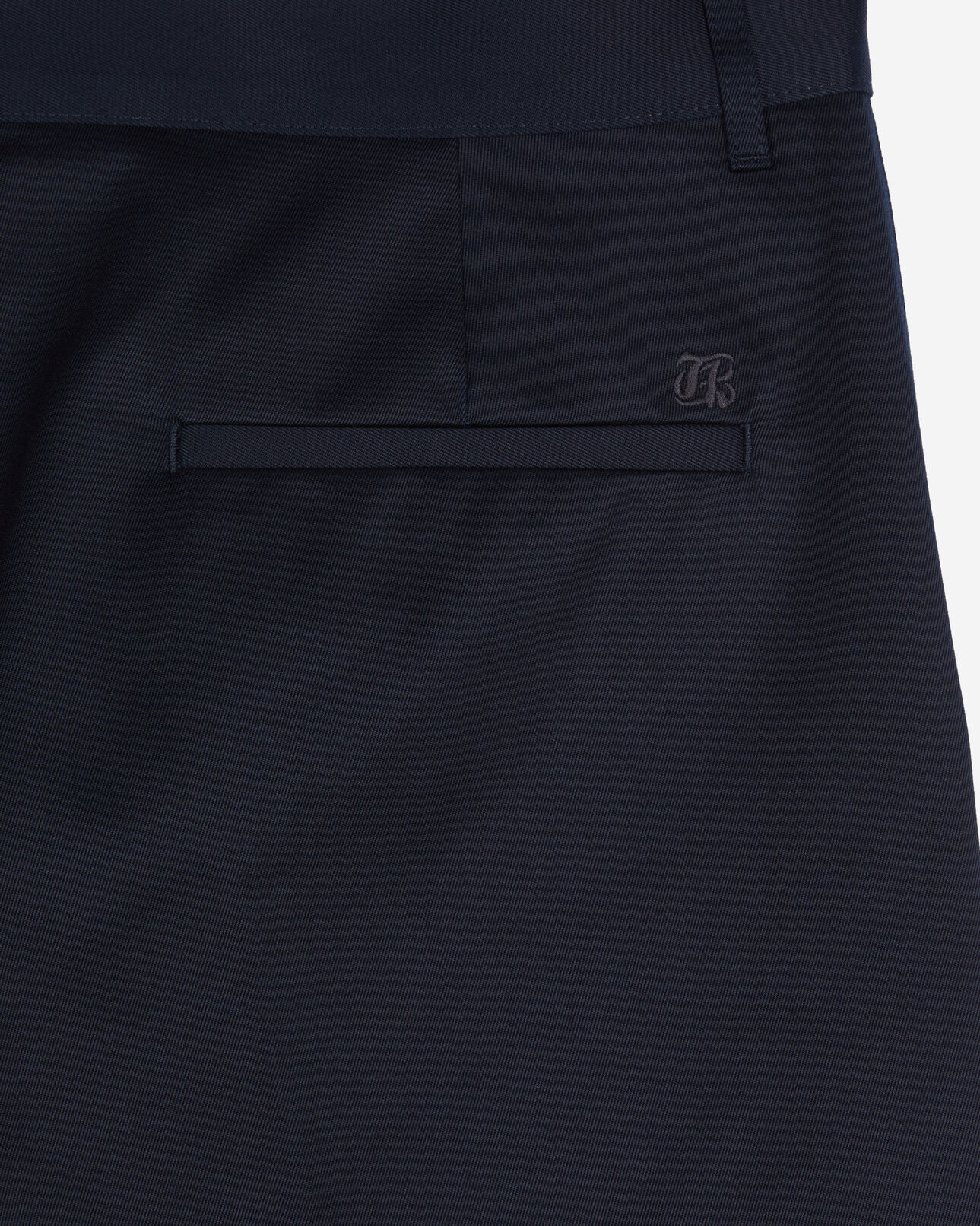 The Kooples HOMME DARK NAVY pantalon large en coton bleu marine