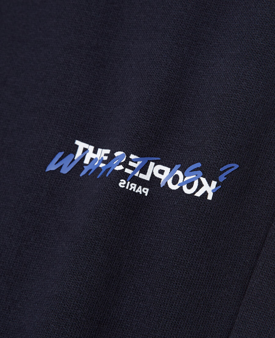 The Kooples MEN NAVY navy jogging suit with print what is
