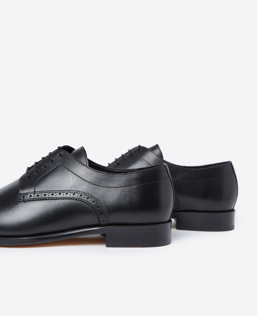 The Kooples HOMME BLACK chaussures noires cuir lacées costume