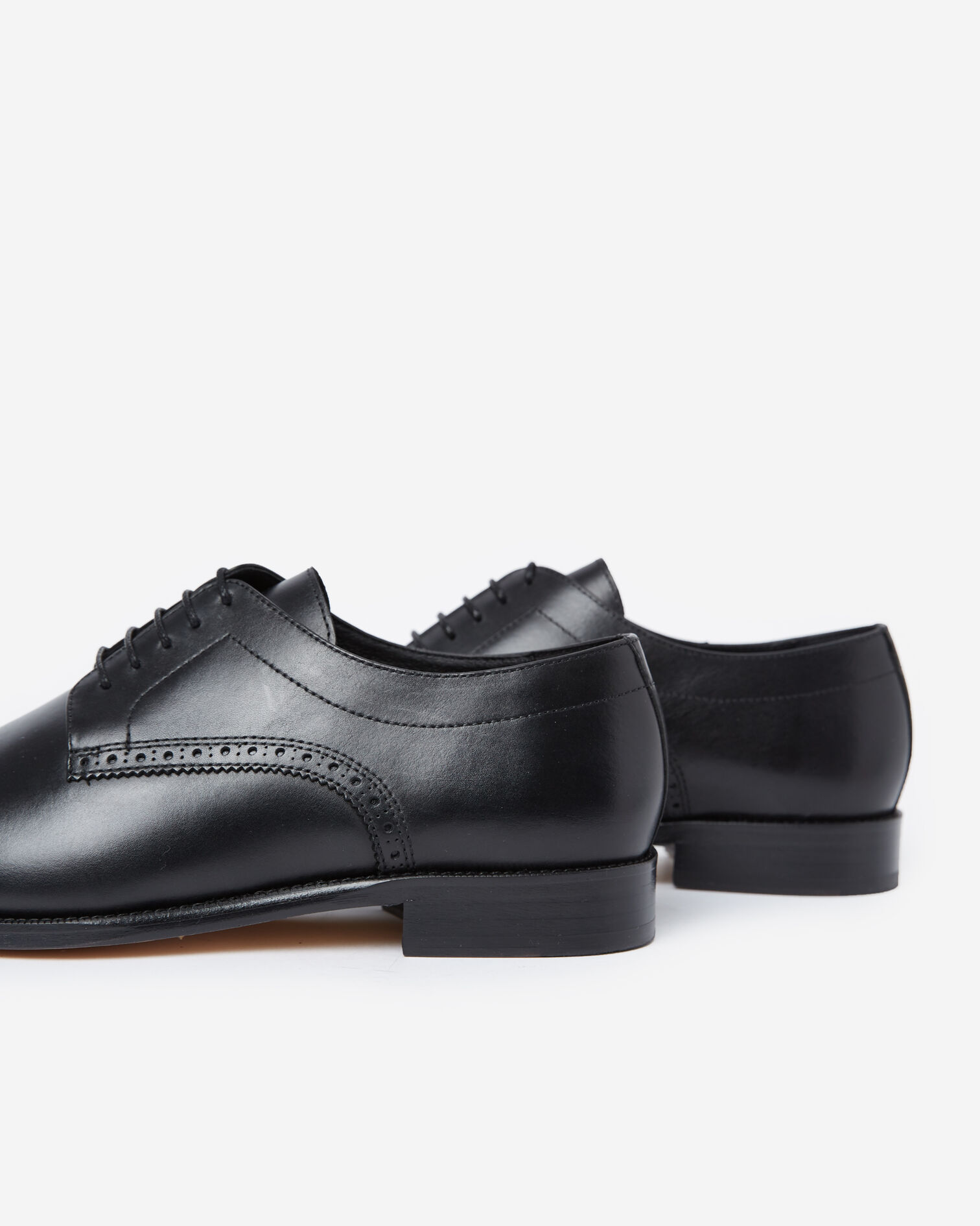 Chaussures noires cuir lacées costume, BLACK, hi-res image number null