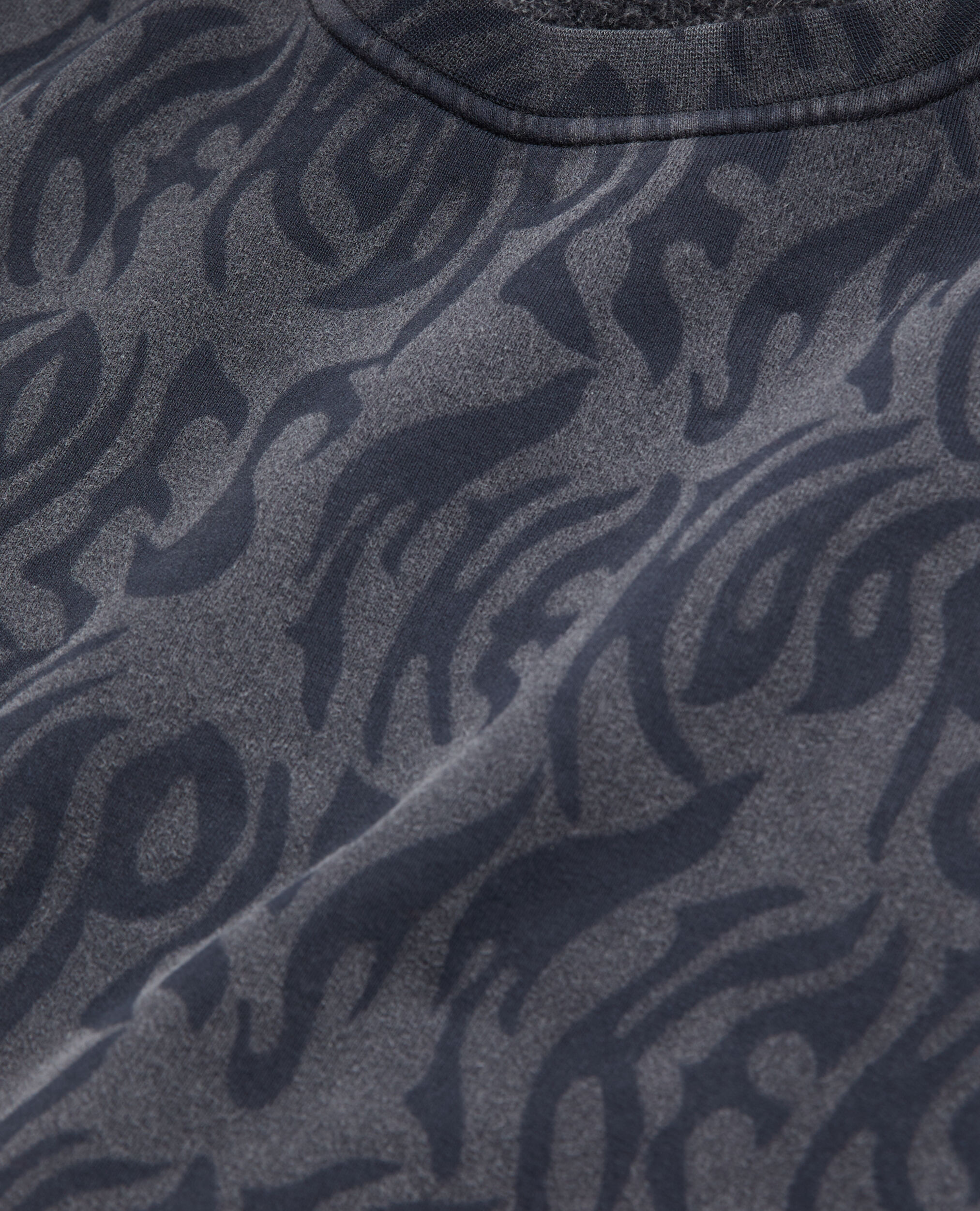 Men's Printed sweatshirt, BLACK WASHED, hi-res image number null