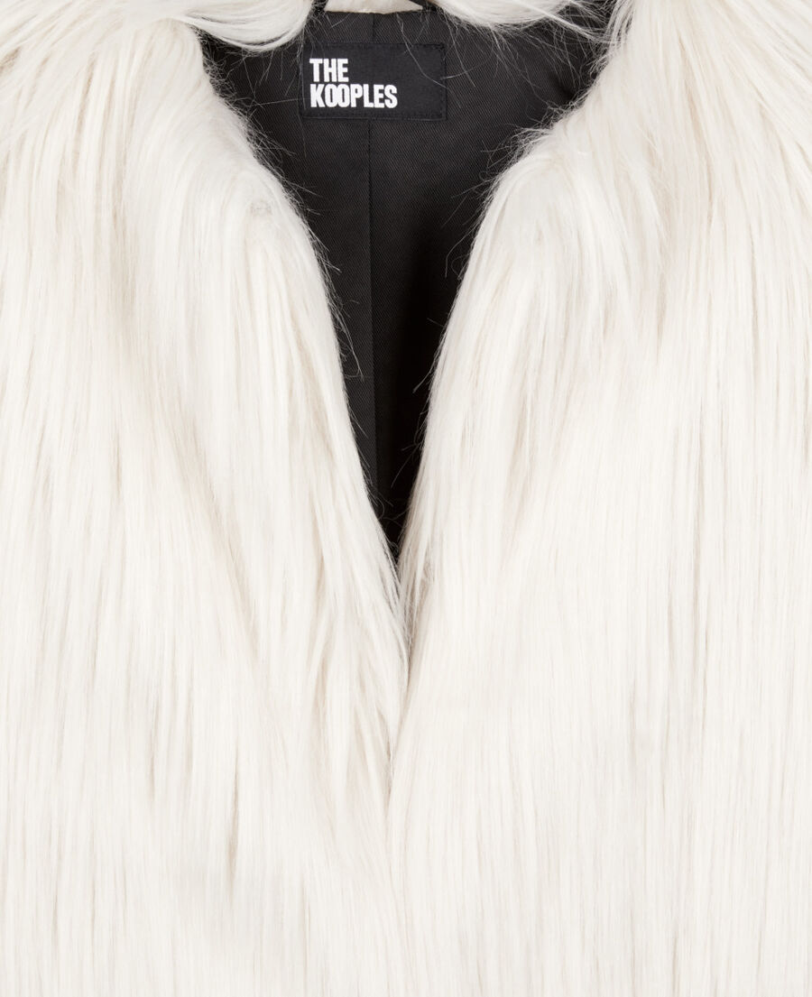 The Kooples F ECRU ecru faux fur coat