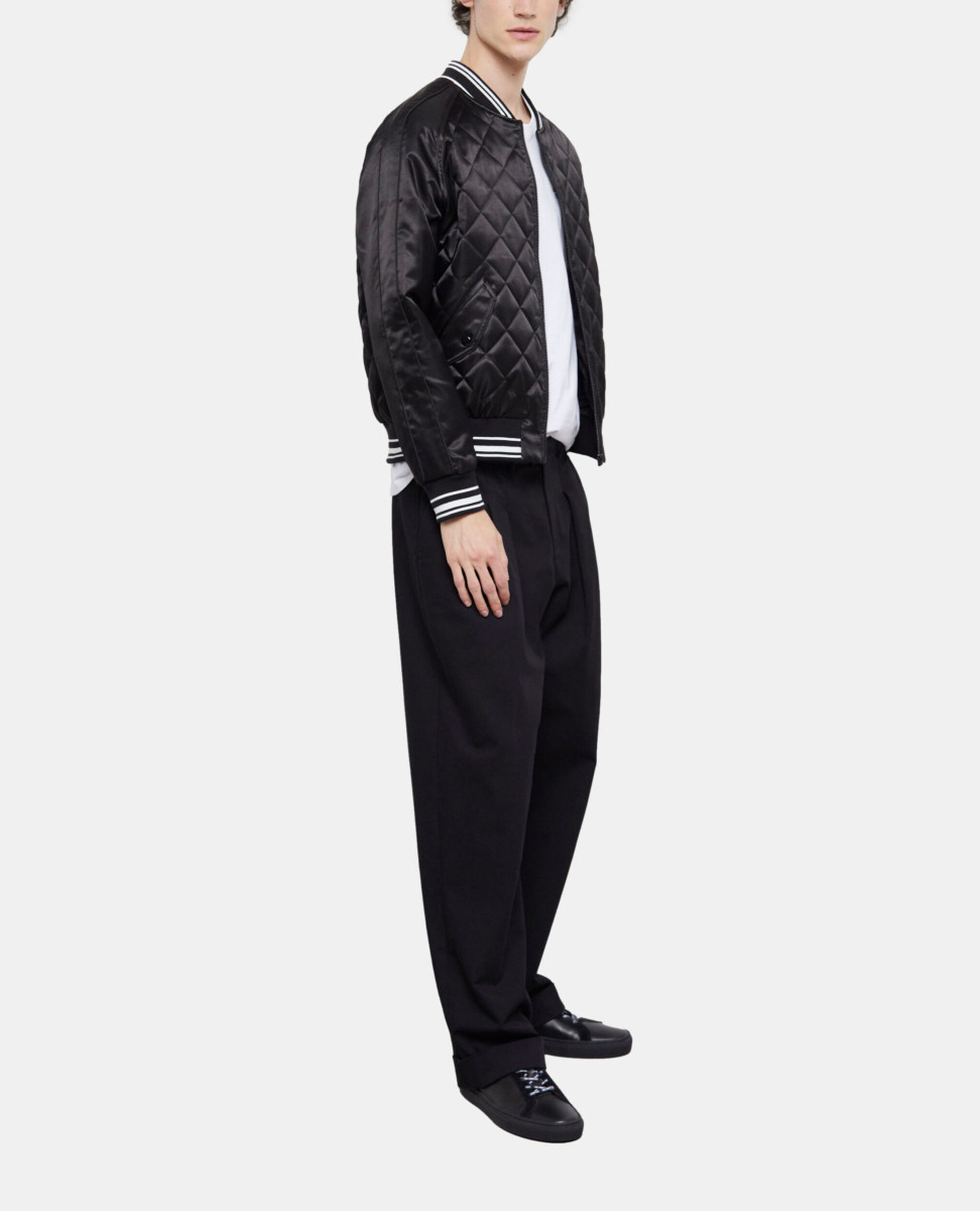 Blouson brodé noir, BLACK, hi-res image number null